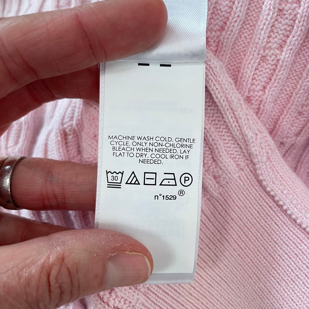 Polo Ralph Lauren | Kid's Light Pink Knitted Cardigan | Size: S - Picture 5 of 5